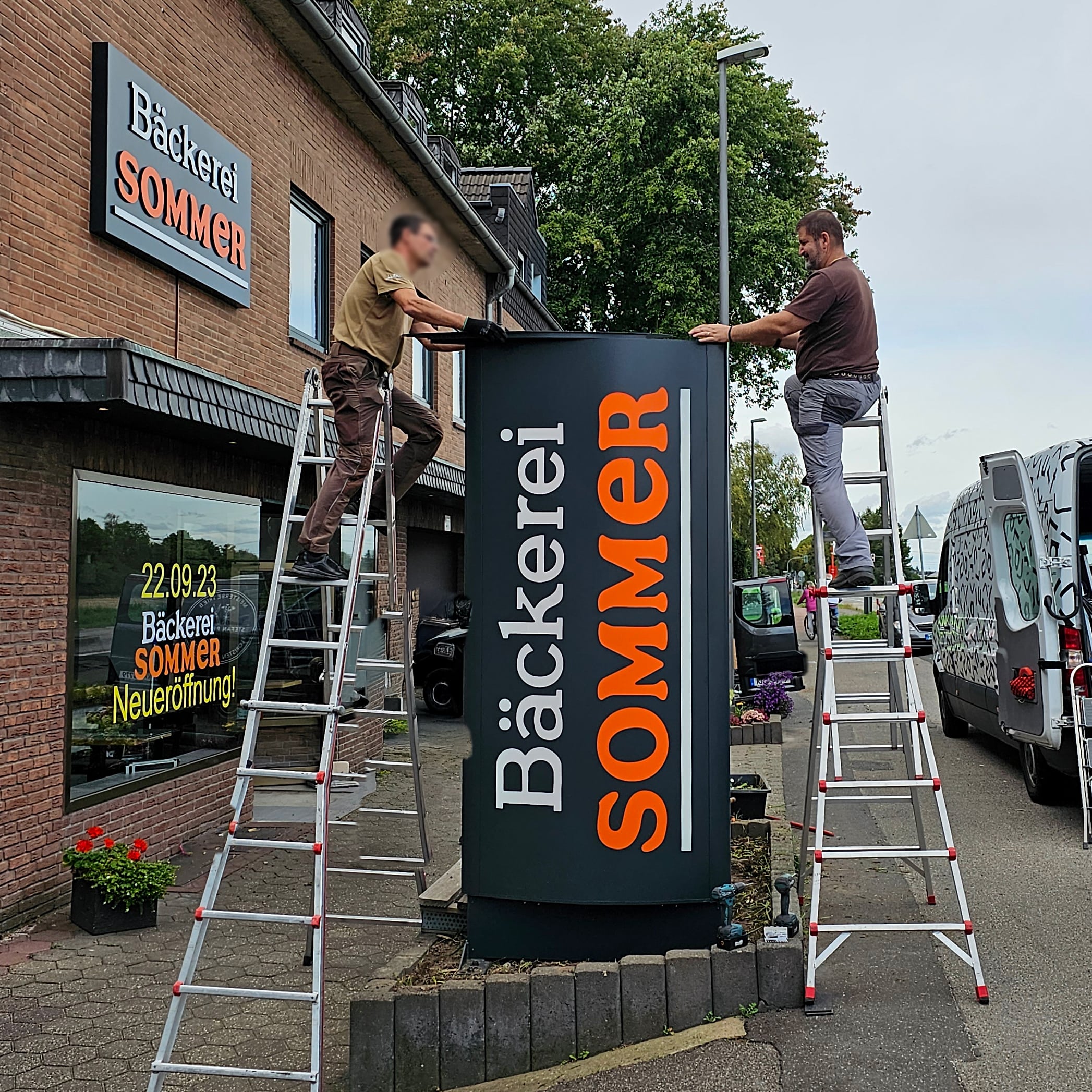 Dekupiert und hinterlegt Bäckerei Sommer