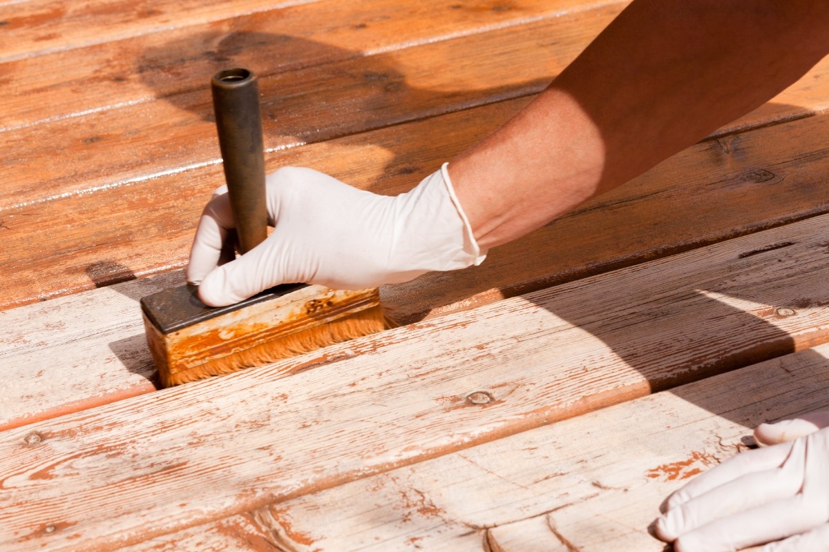 Staining a deck in Seattle after months of rain