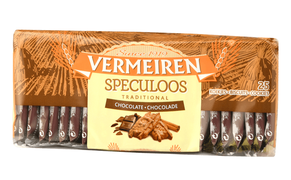 Vermeiren Traditionele Speculoos met chocoladestukjes in stukverpakking