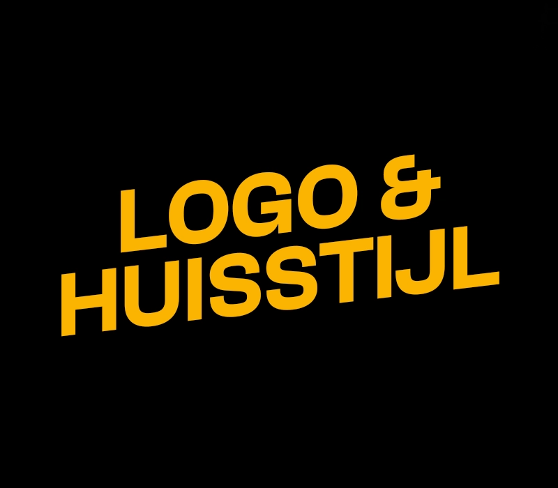 Een foto van de tekst logo & huisstijl