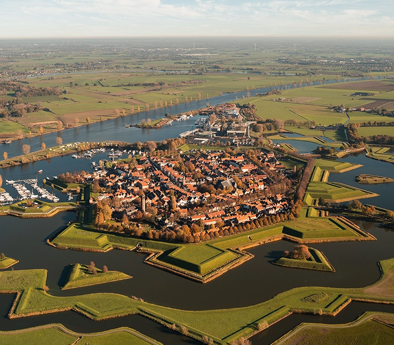 Een droneshot van Overijssel