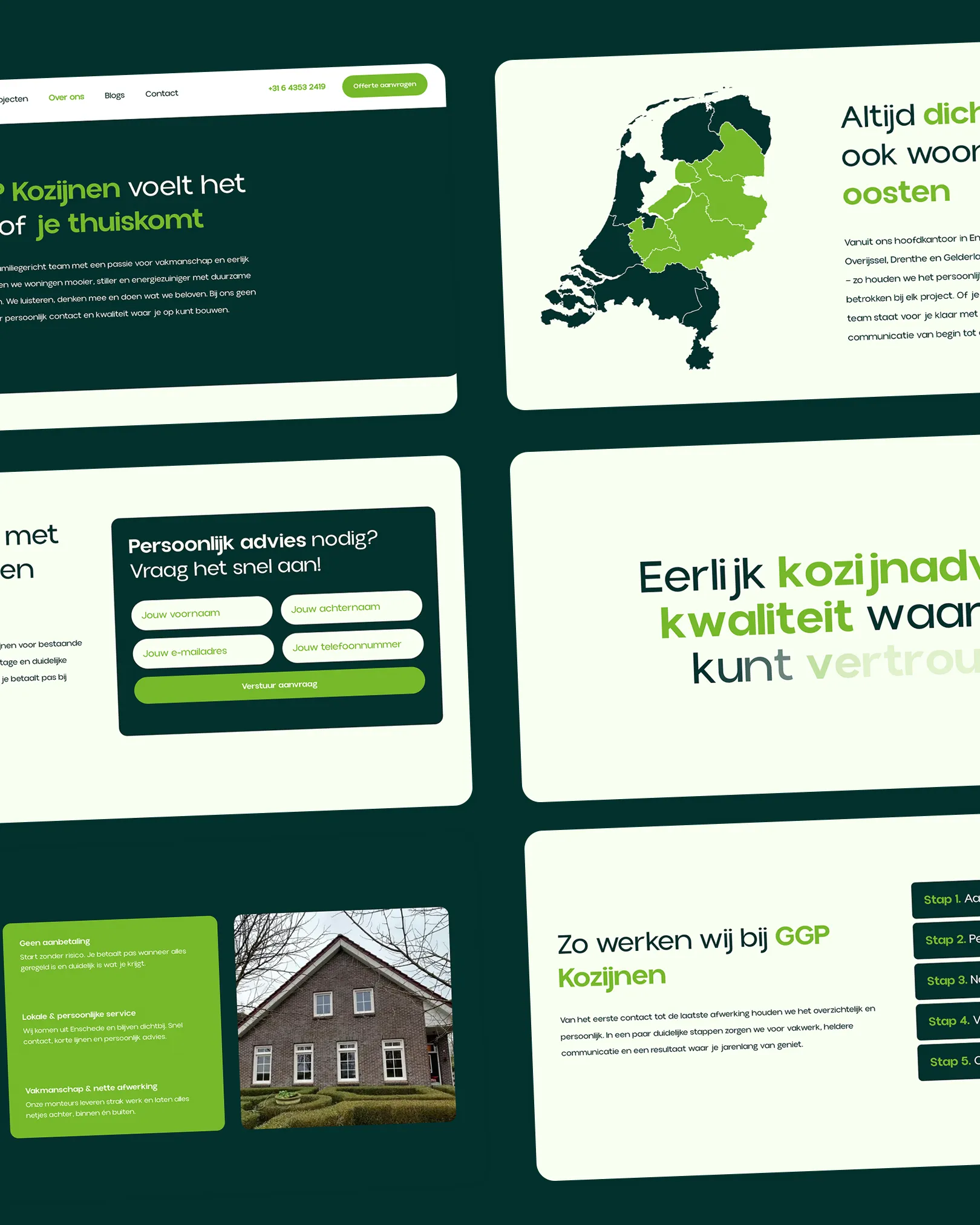 Ontwerp website GGP Kozijnen