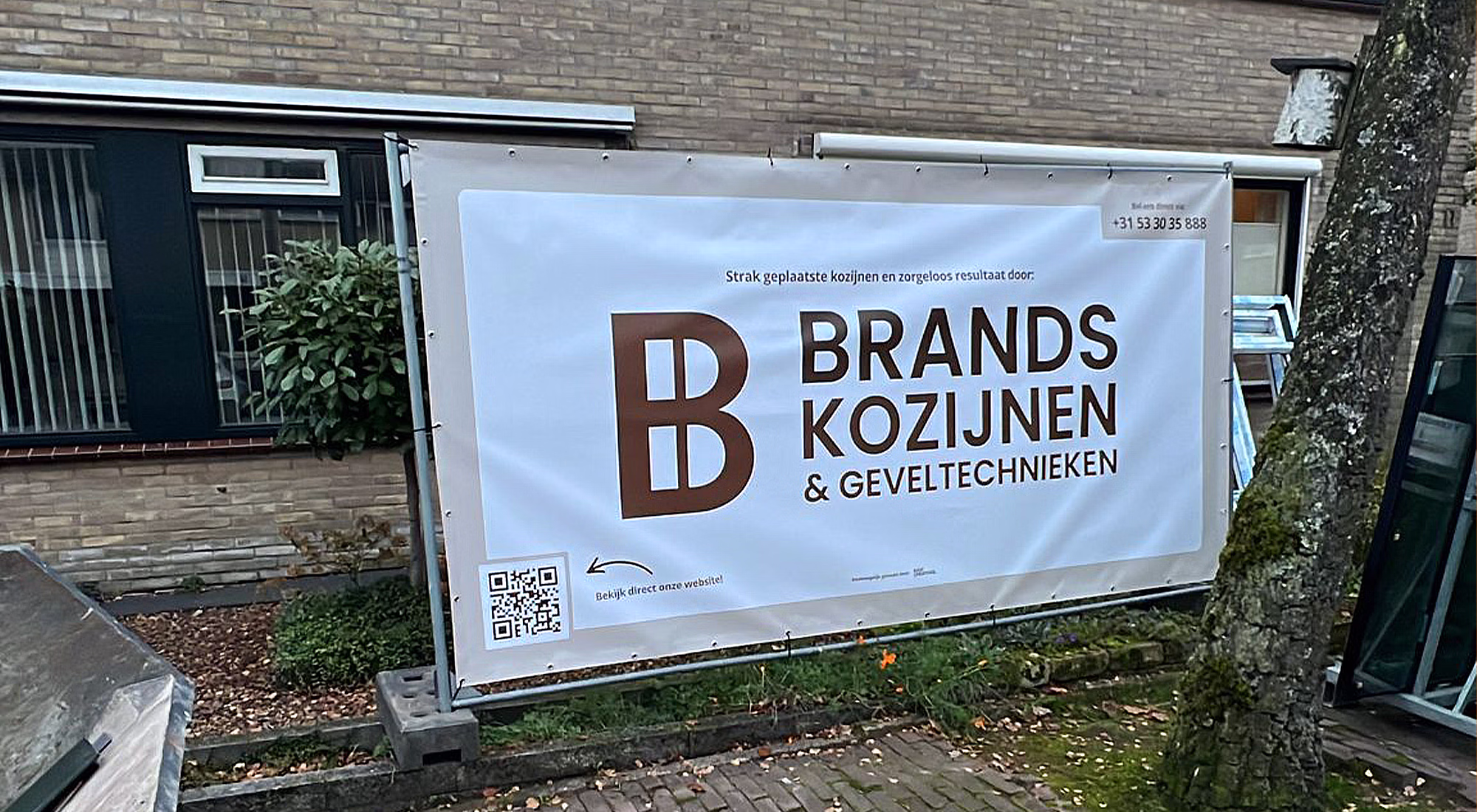 Spandoek van een ontwerp voor Brands Kozijnen door East Creatives