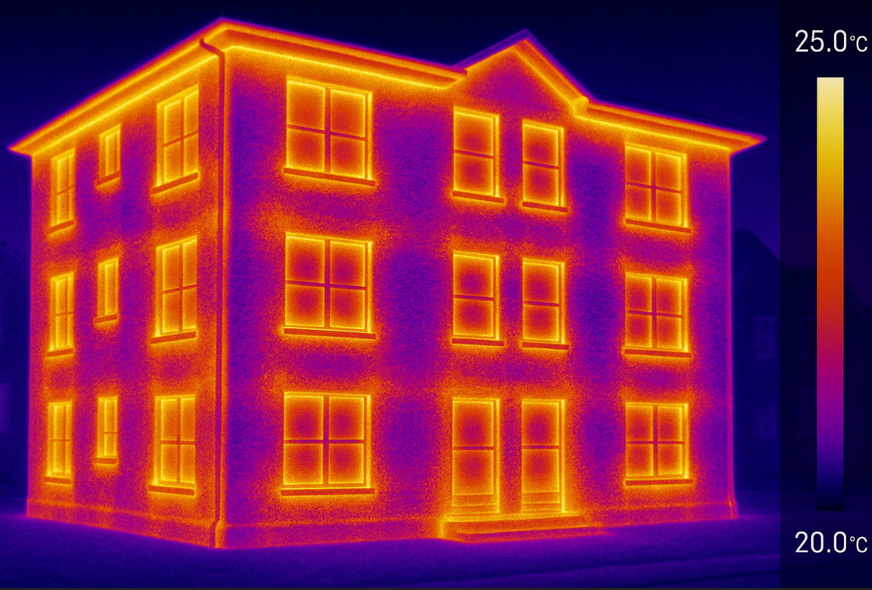 Thermal imaging of house