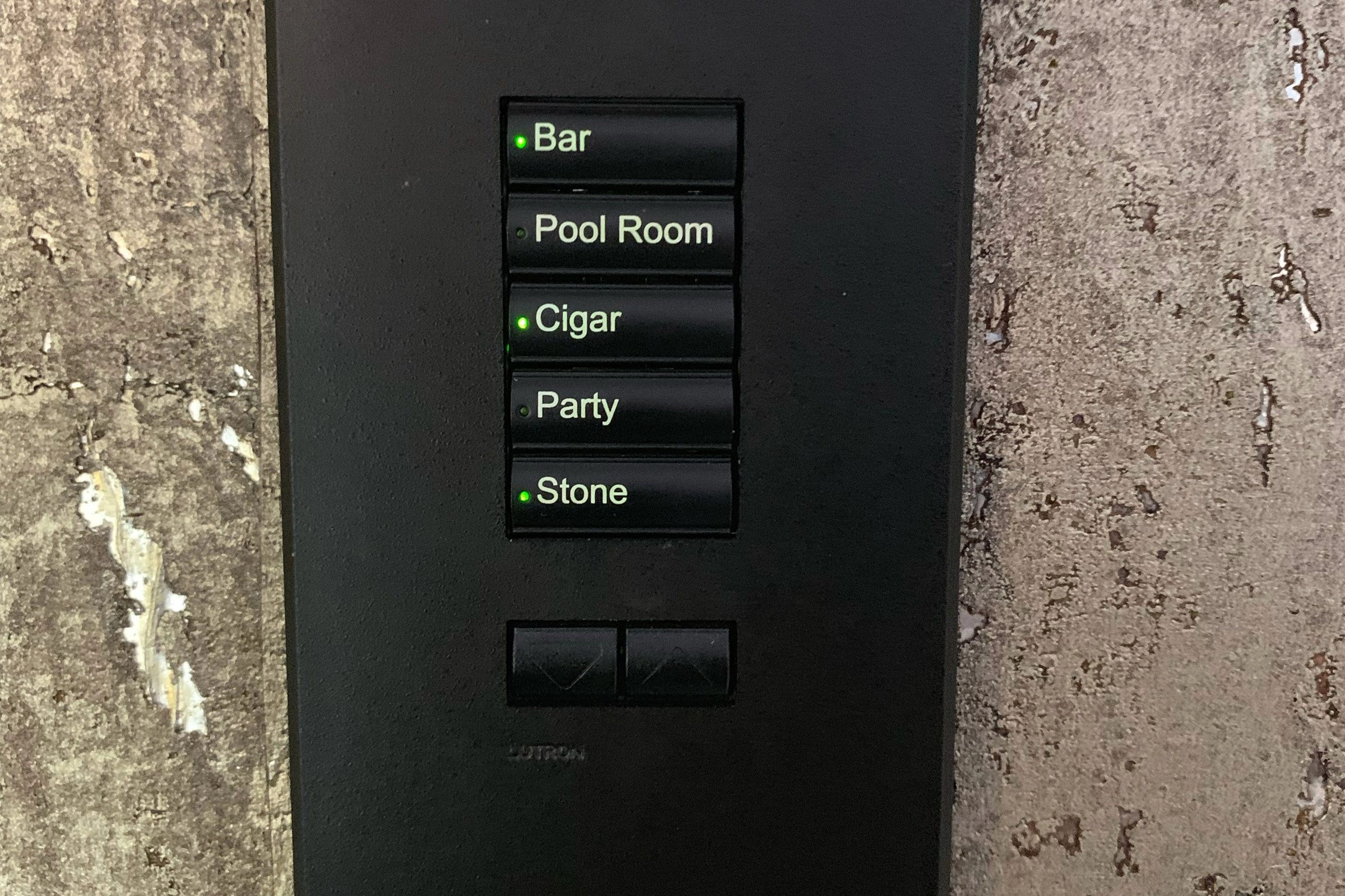 Lutron lighting keypad