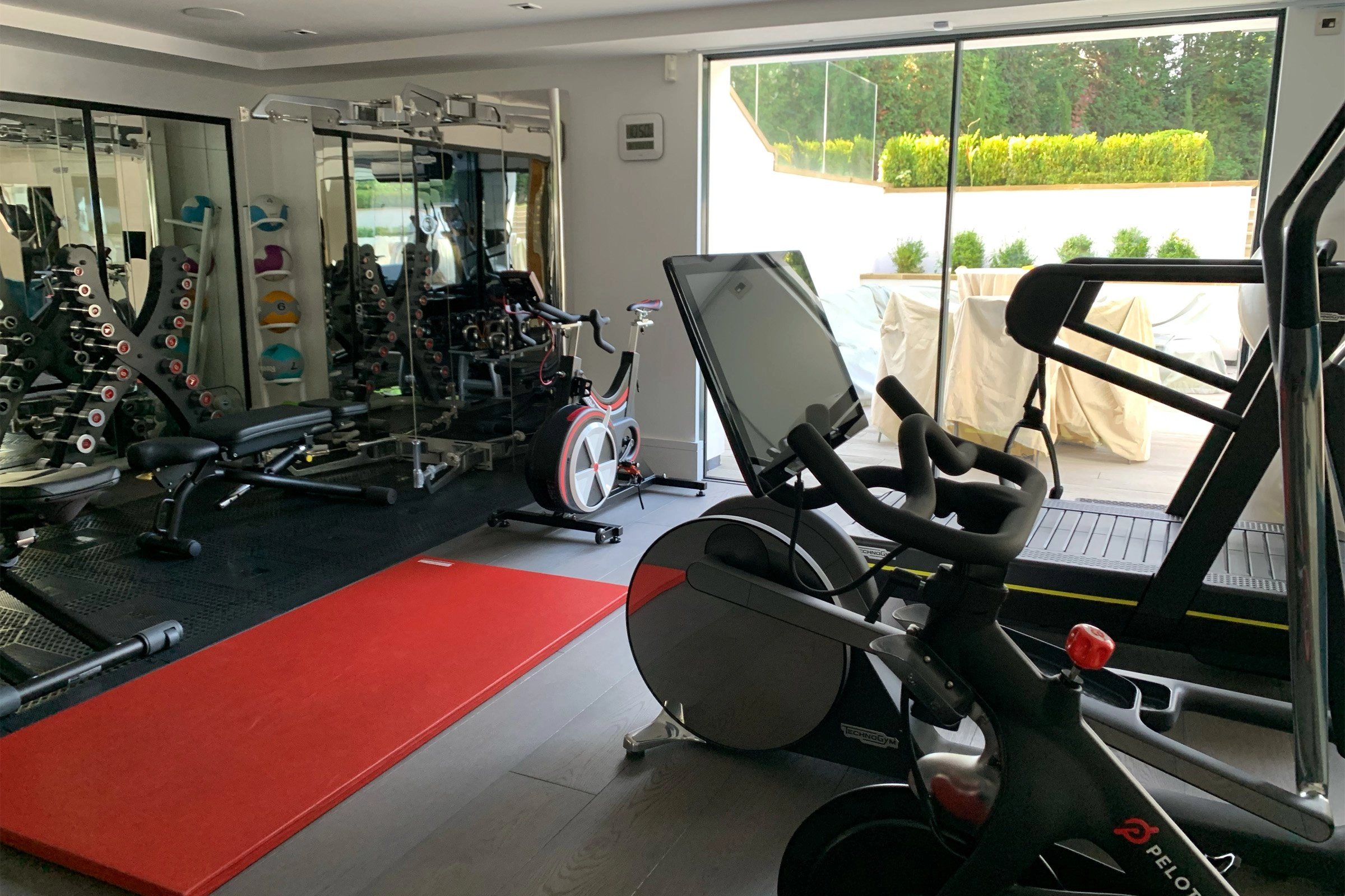 Home gym with Sonance audio