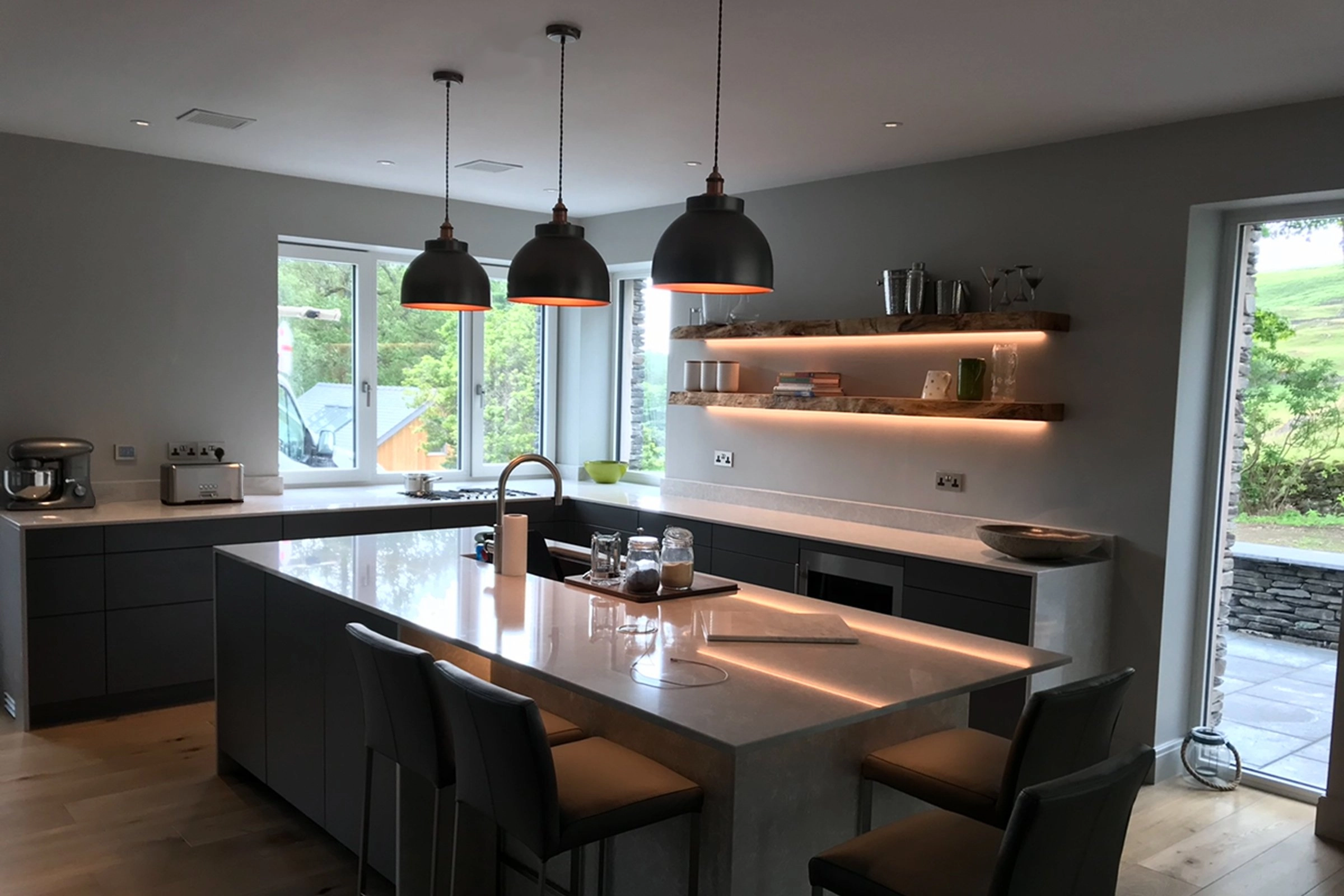 Luxury kitchen with Savant audio system