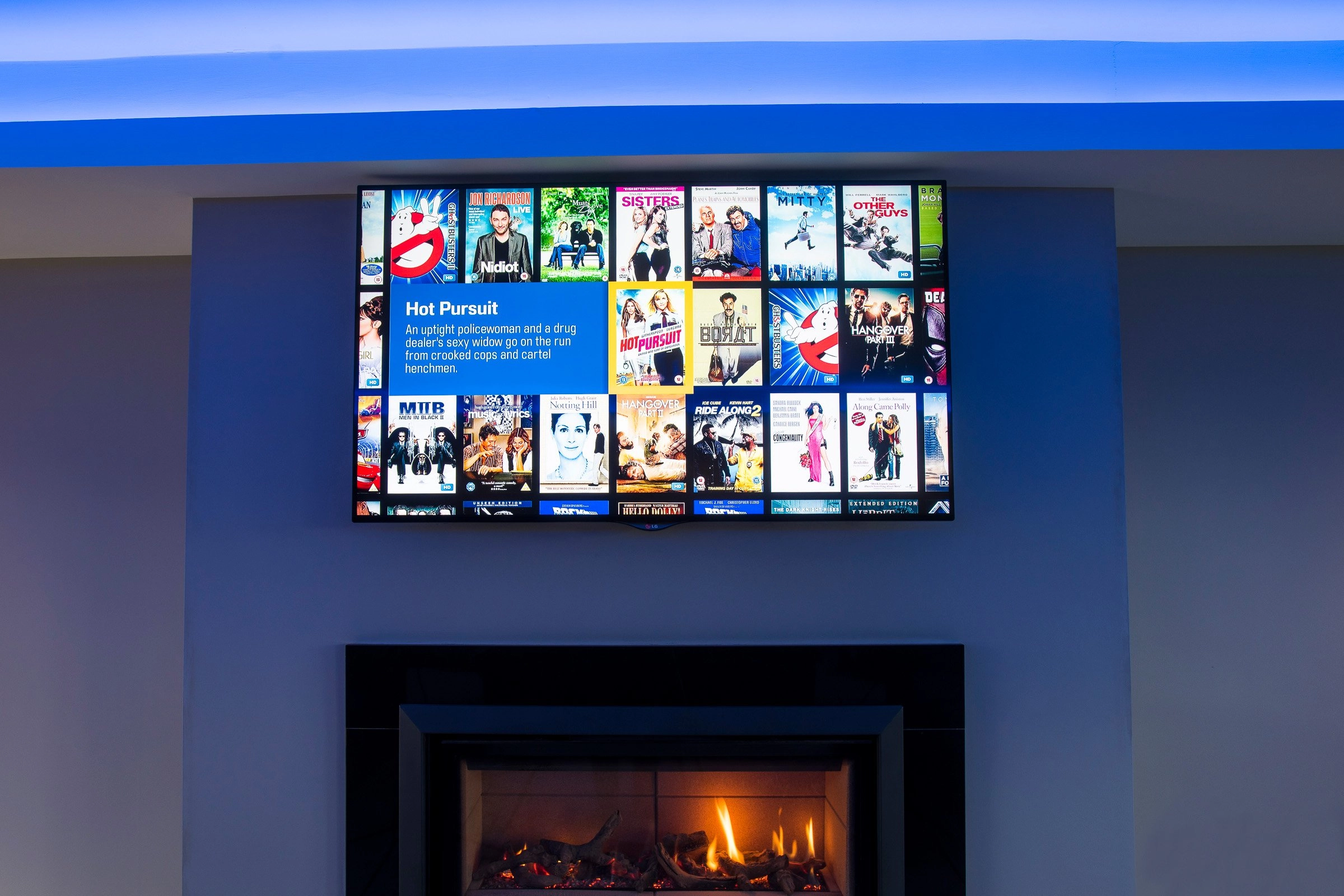 Lounge featuring Kaleidescape movie server