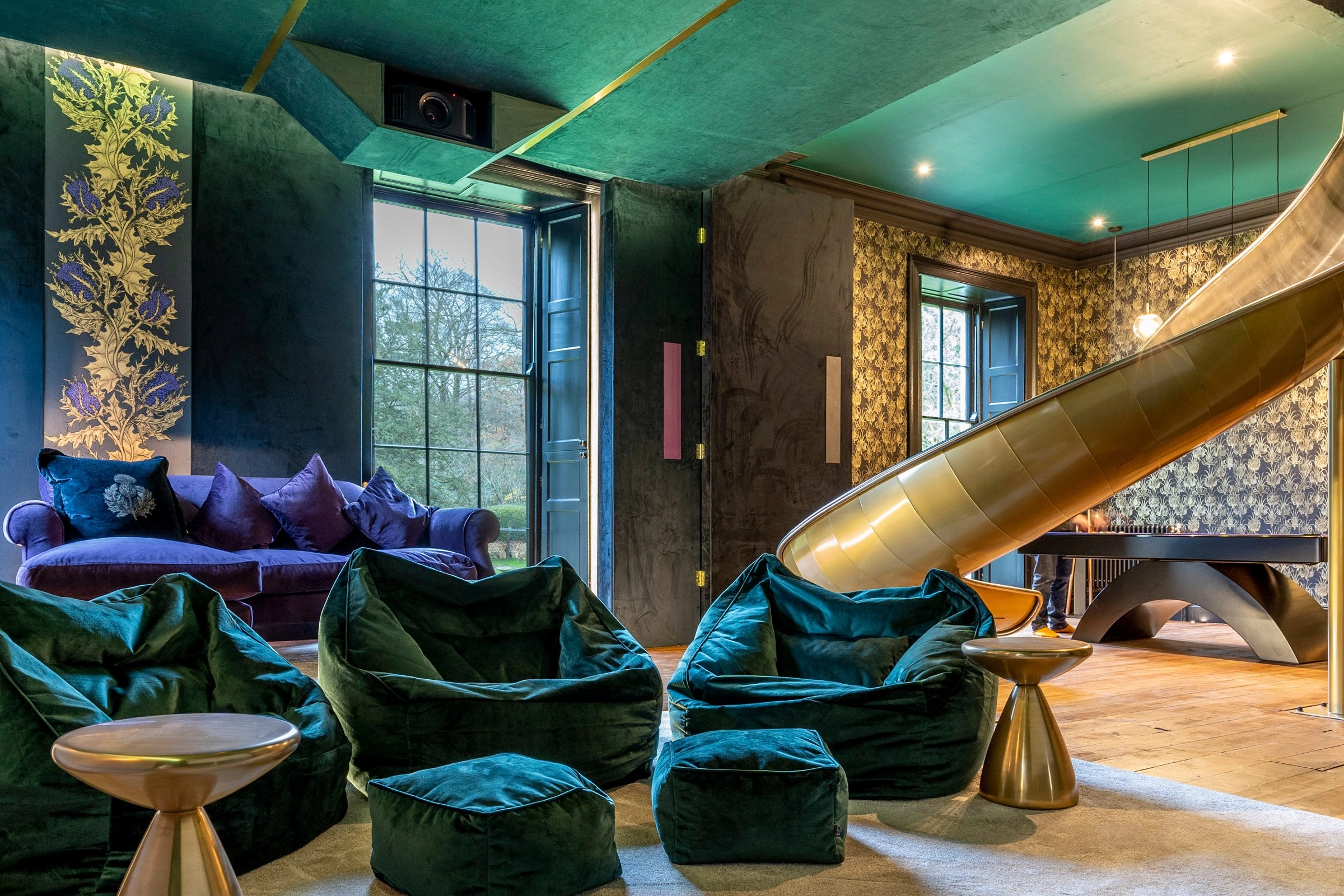 Luxury cinema with concealed JVC projector