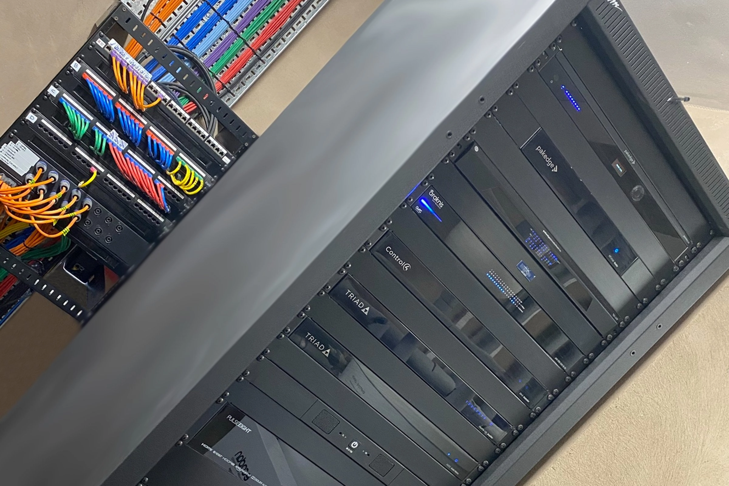 Whole house system rack