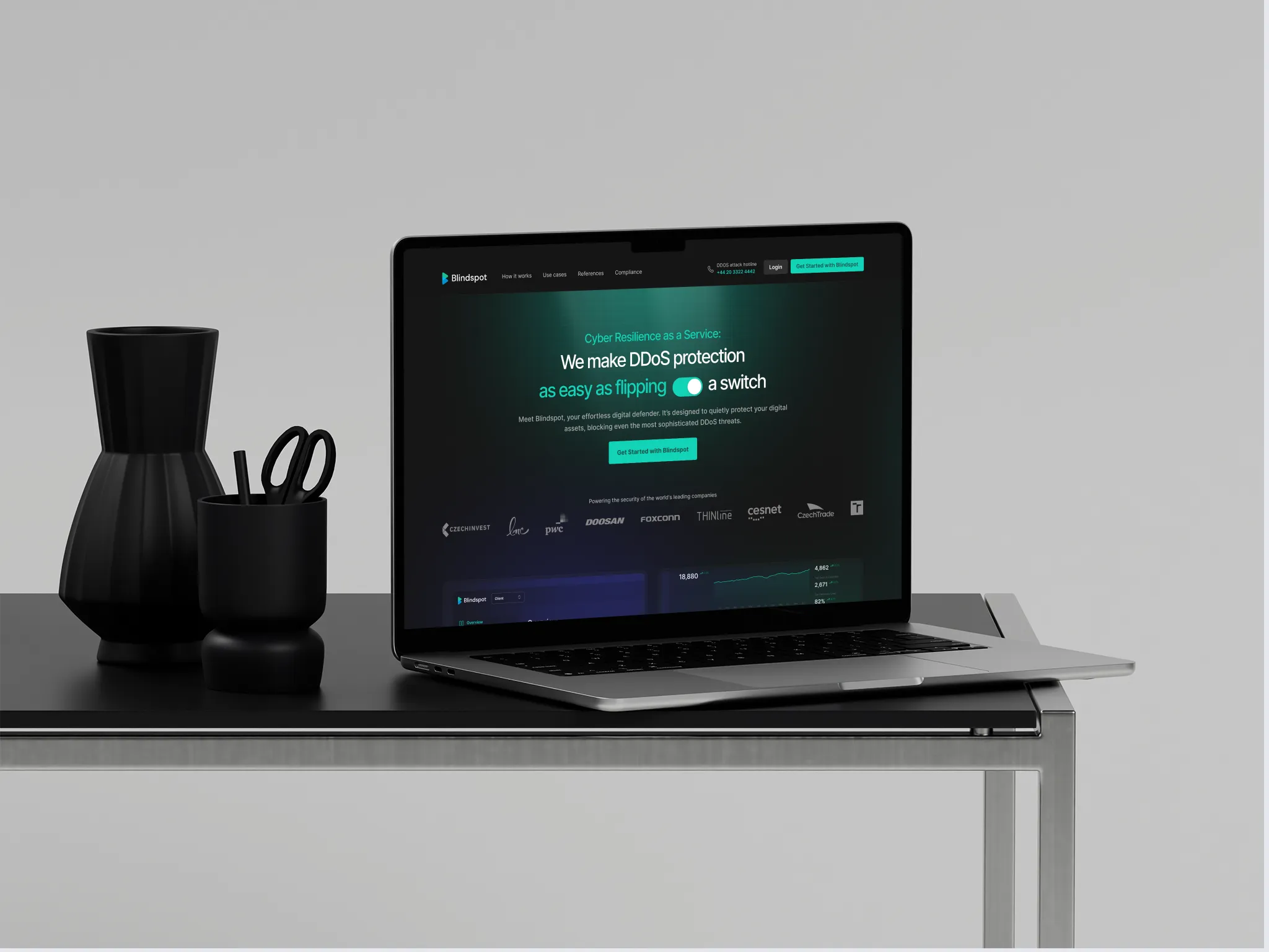 Design webu Blindspot – Browsers To Buyers reference