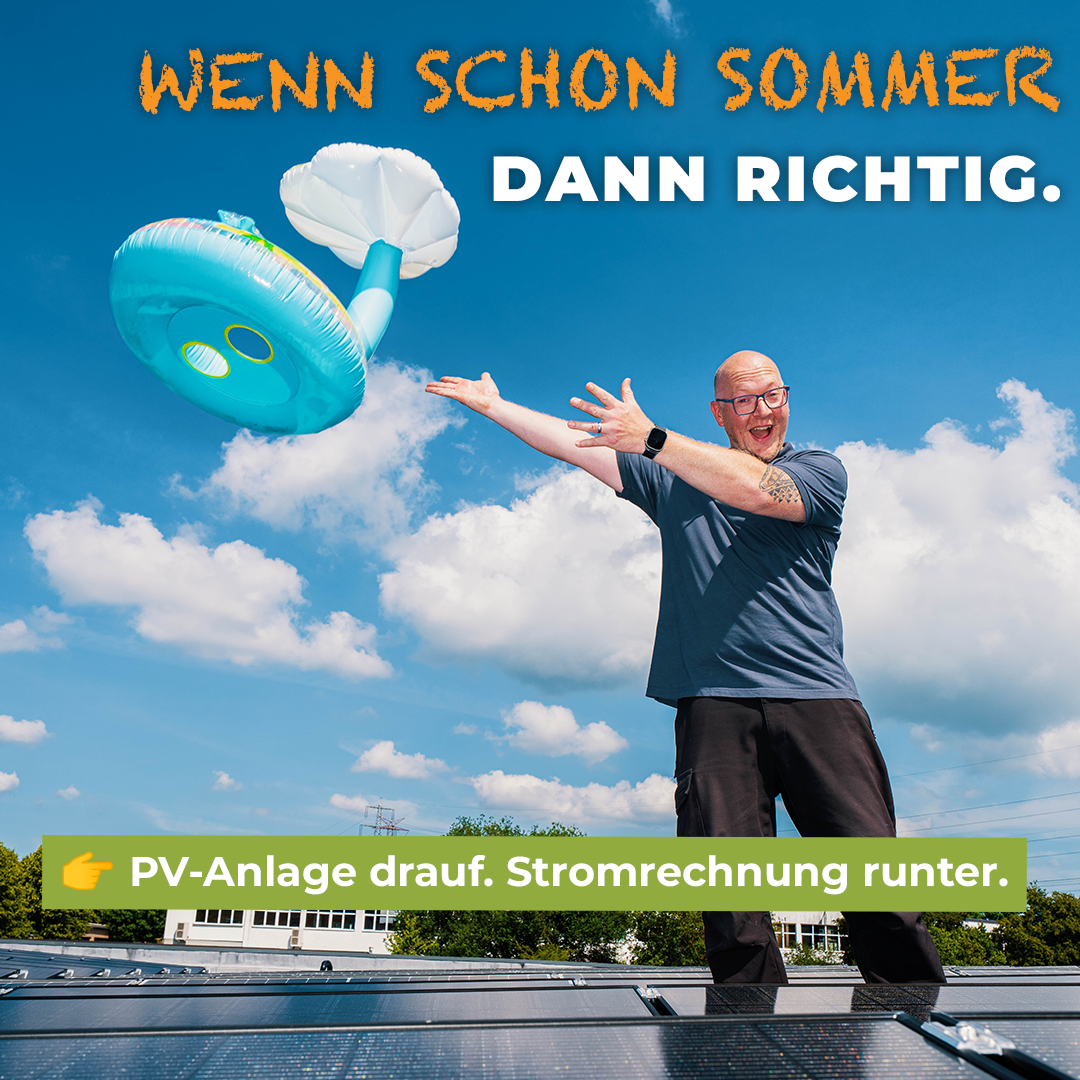 Social Media Werbeagentur Bochum: Sommerliche Werbung mit Photovoltaik-Begeisterung