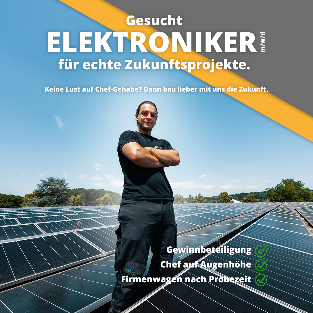 Social Media Stellenausschreibung für Elektroniker von Werbeagentur Bochum