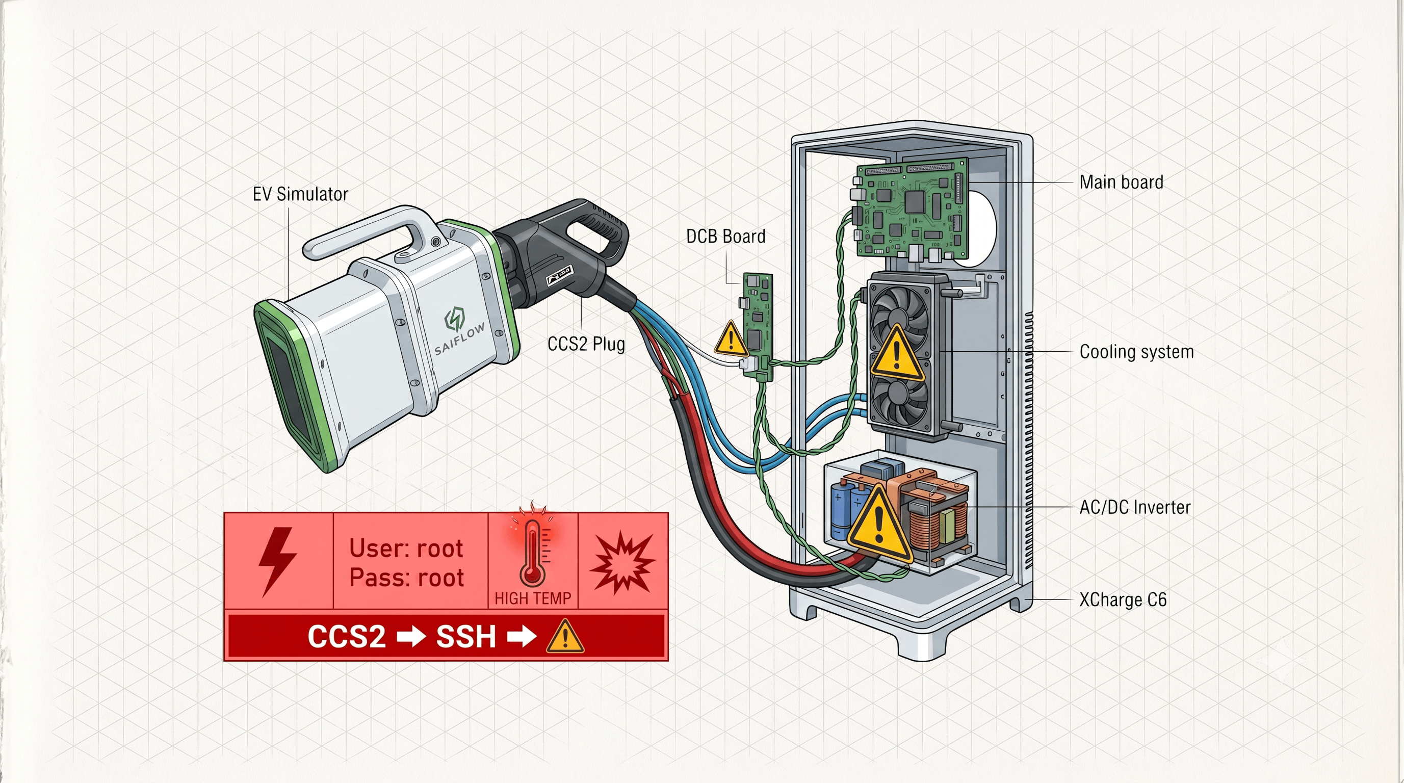 XCharge C6 SLAC Exploit Flow