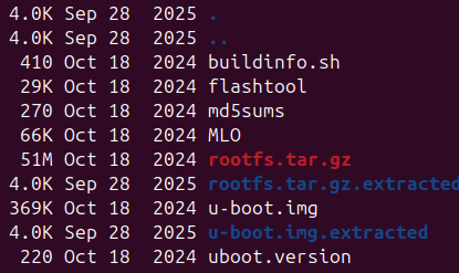 Contents of the Management firmware ben file: u-boot image, rootfs, scripts and checksums