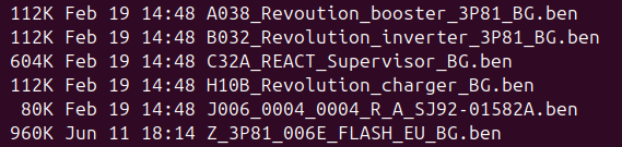 Components extracted from the proprietary tib archive