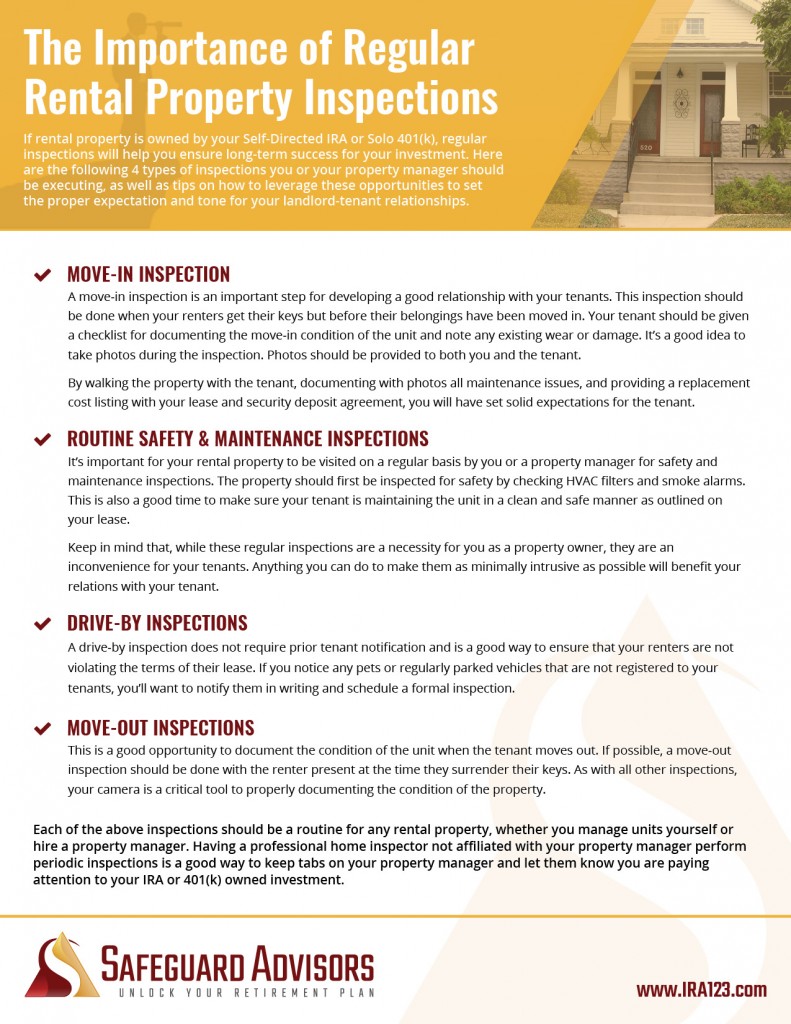 Safeguard - Importance of Regular Rental Property Inspections Checklist