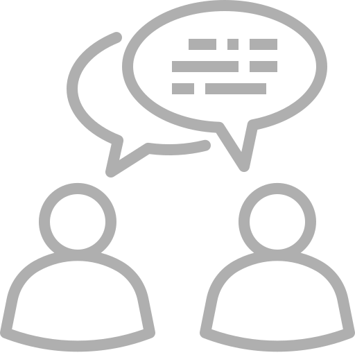 Adviser and client in conversation
