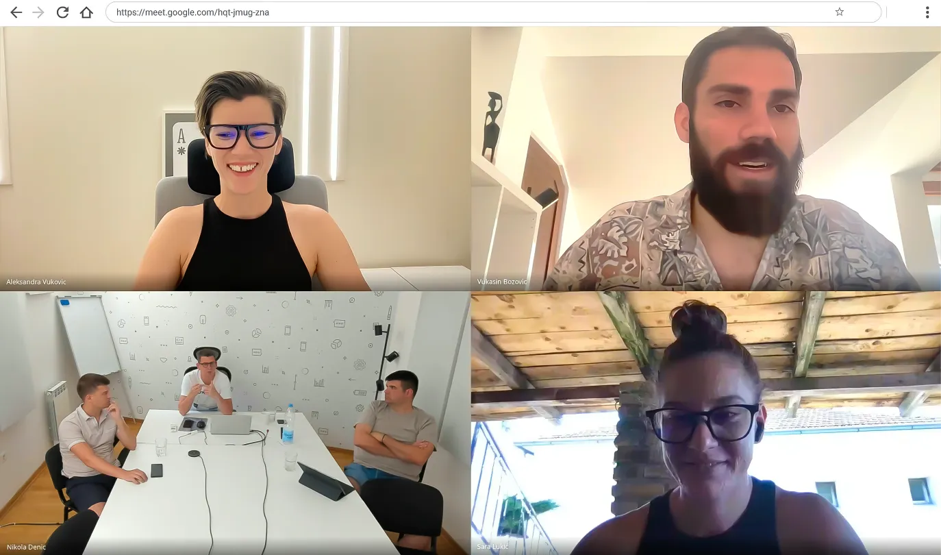 Online meeting between the Singular Advantage team and a client