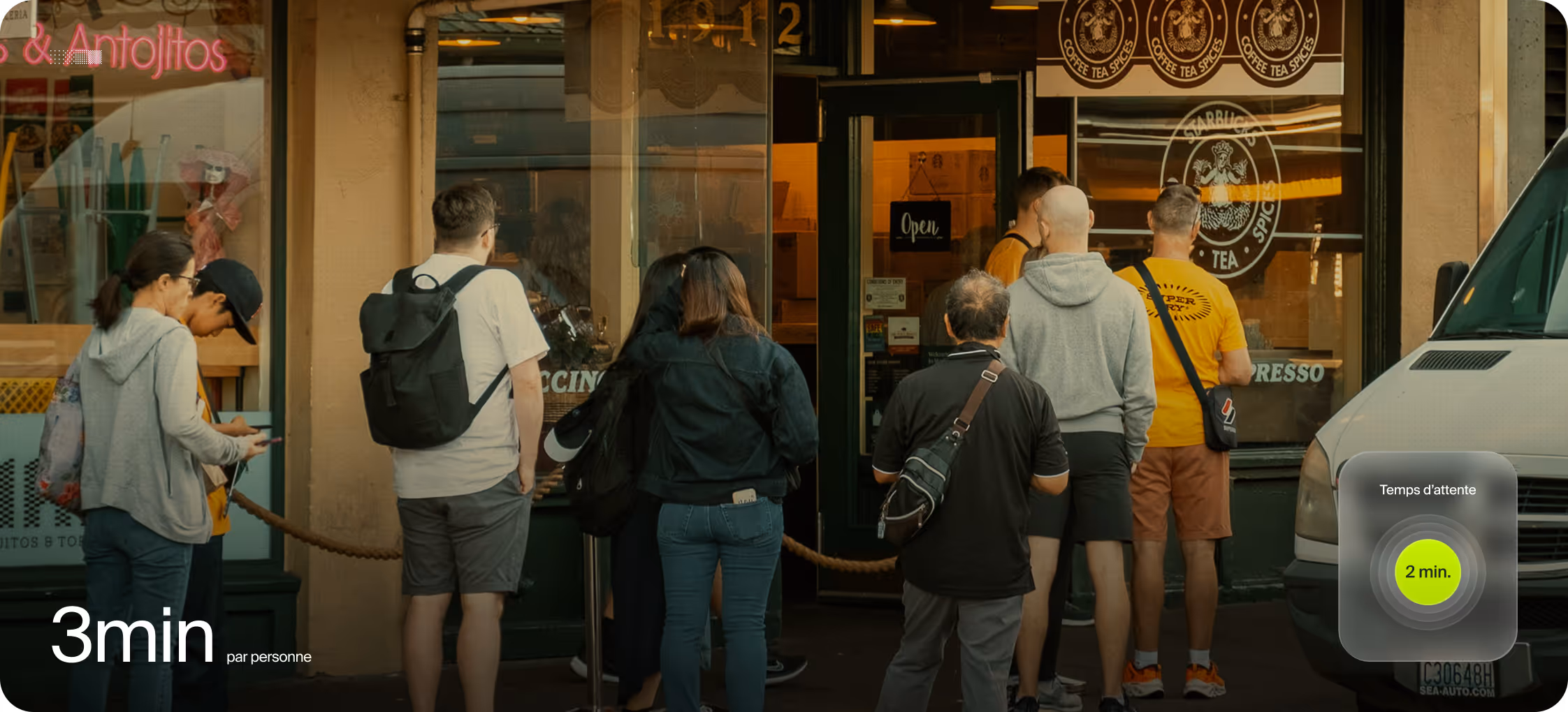 People waiting in the line