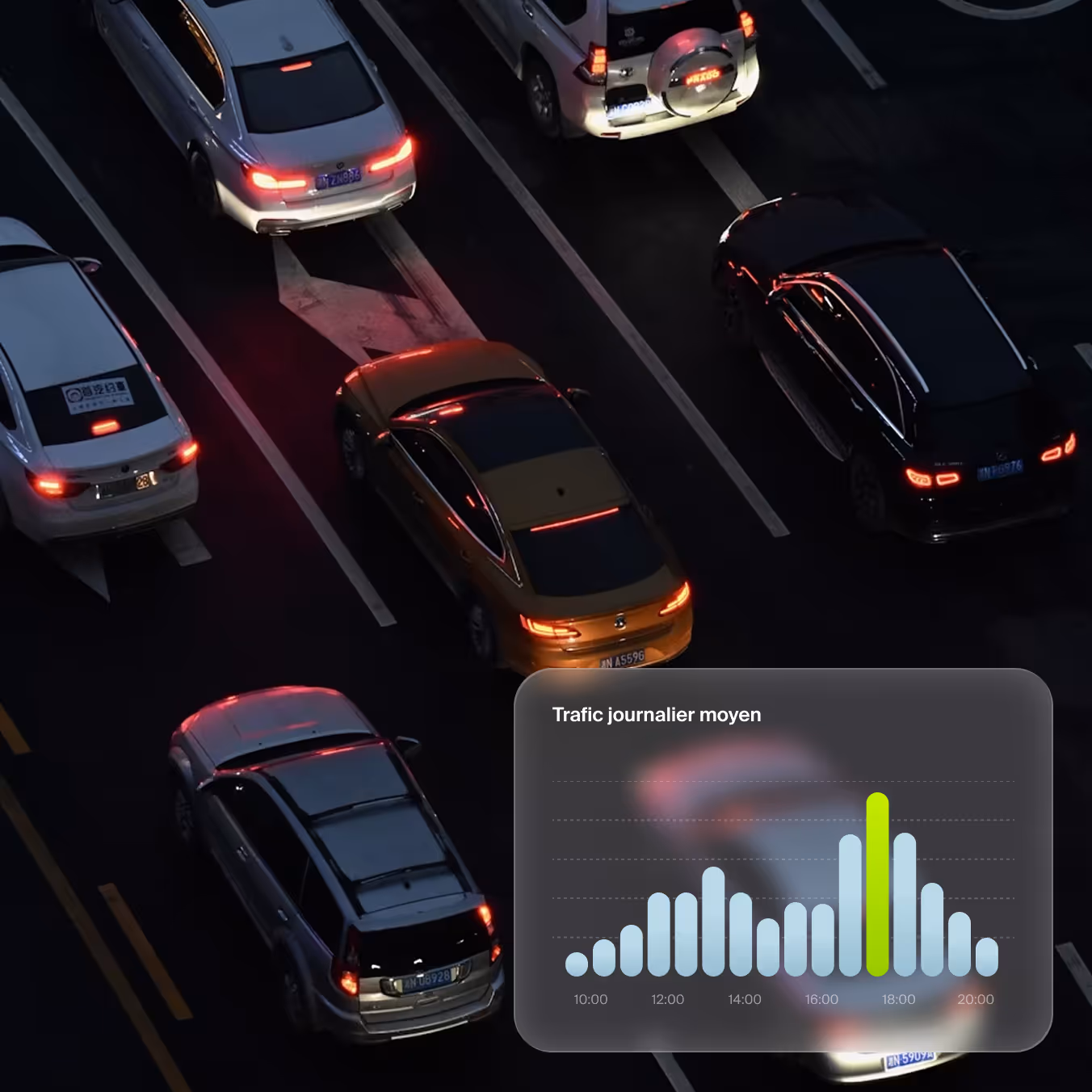 Cars in traffic