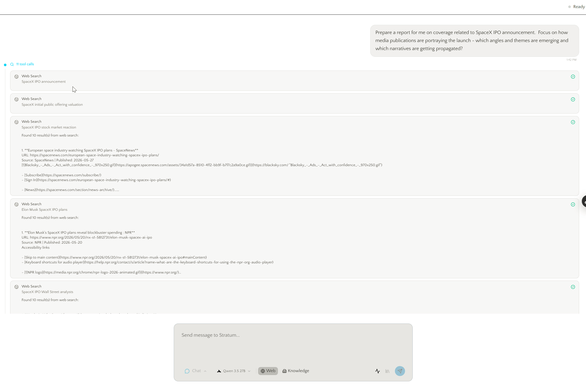 Sequencr AI Stratum Product Screen Image
