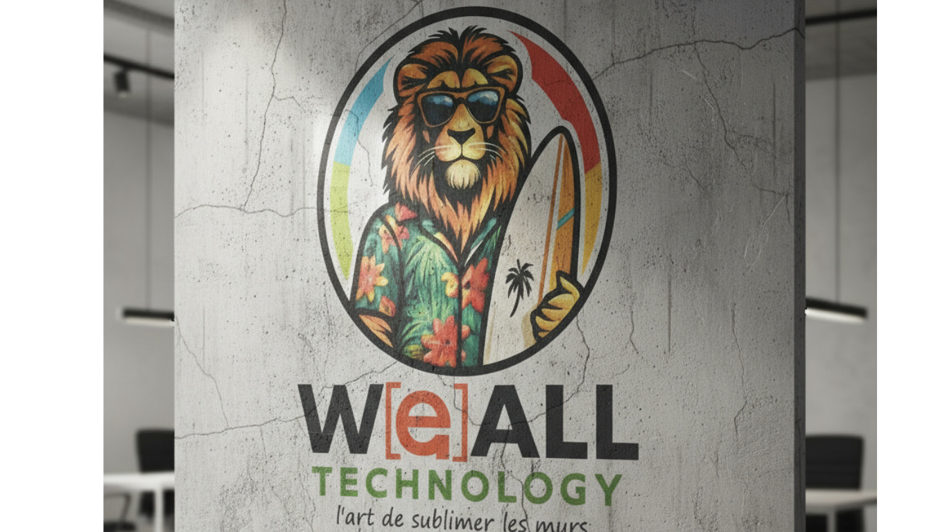 Le logo Weall sur un mur
