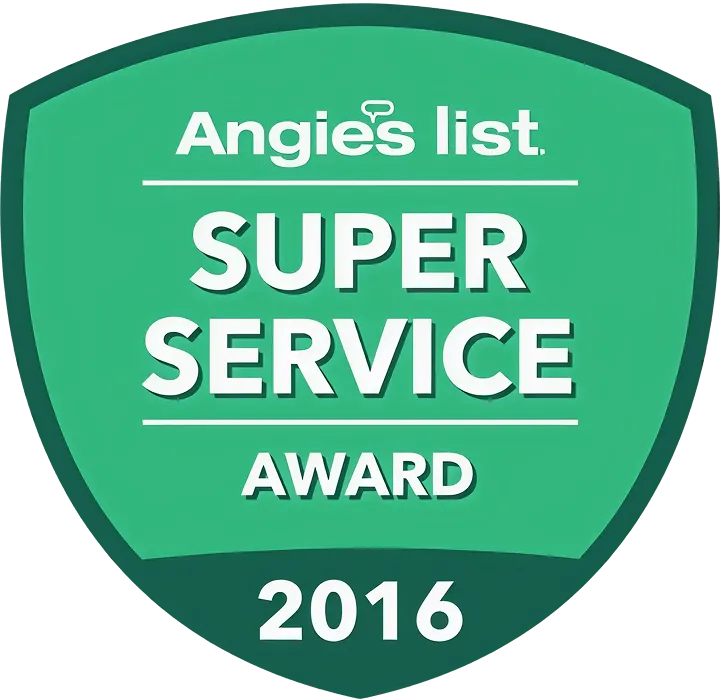 Angies List "Super Service" Award badge for 2016