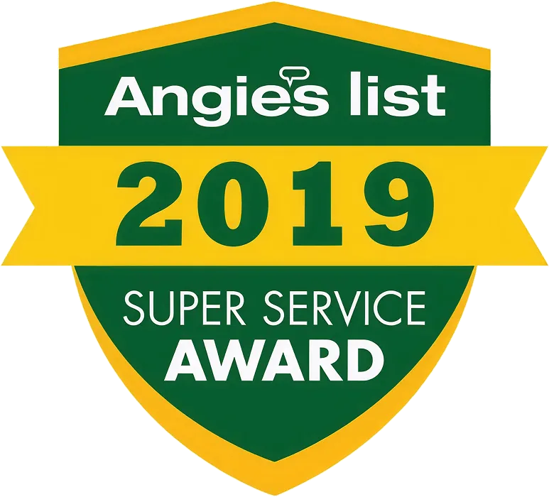 Angies List "Super Service" Award badge for 2019