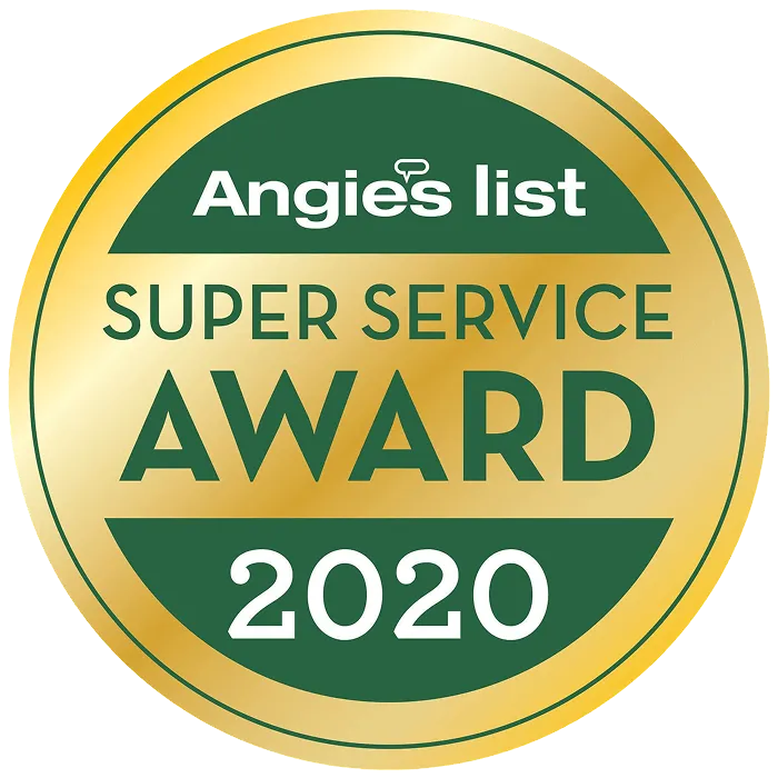 Angies List "Super Service" Award badge for 2020