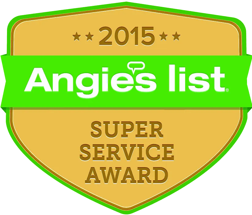 Angies List "Super Service" Award badge for 2015