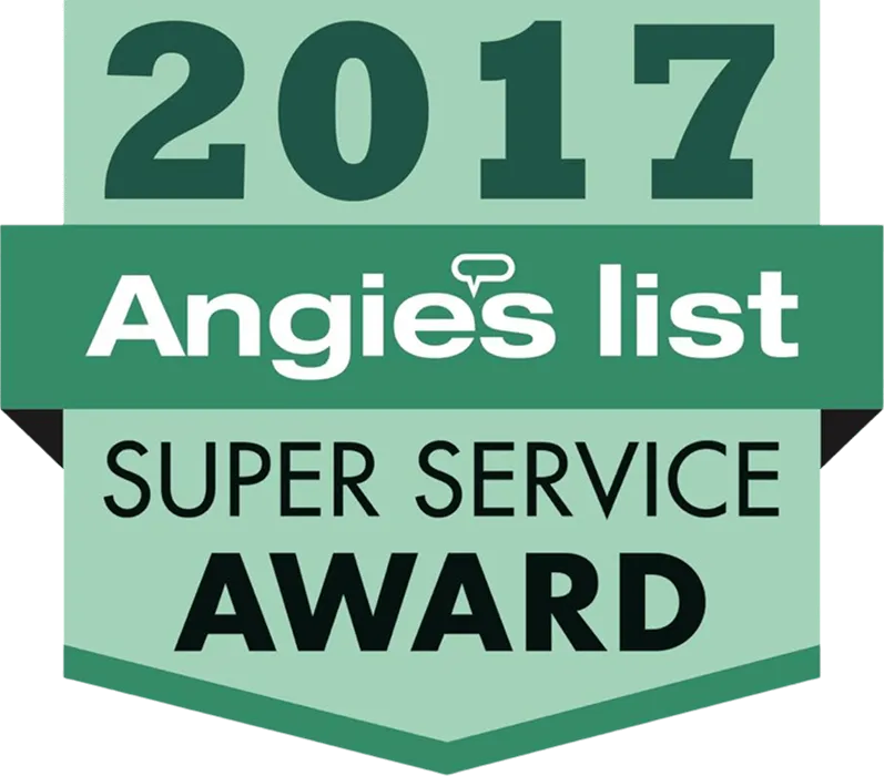 Angies List "Super Service" Award badge for 2017