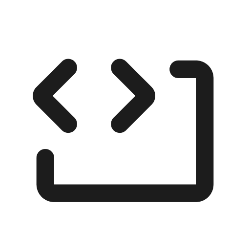 ハイブリッド開発を表すアイコン（コードやプログラミング関連のデザイン）