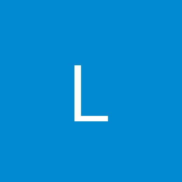White uppercase letter L centered on a solid blue background.