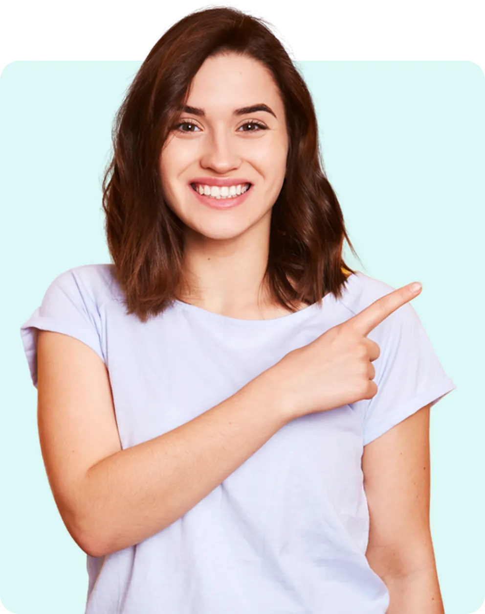 Girl pointing 