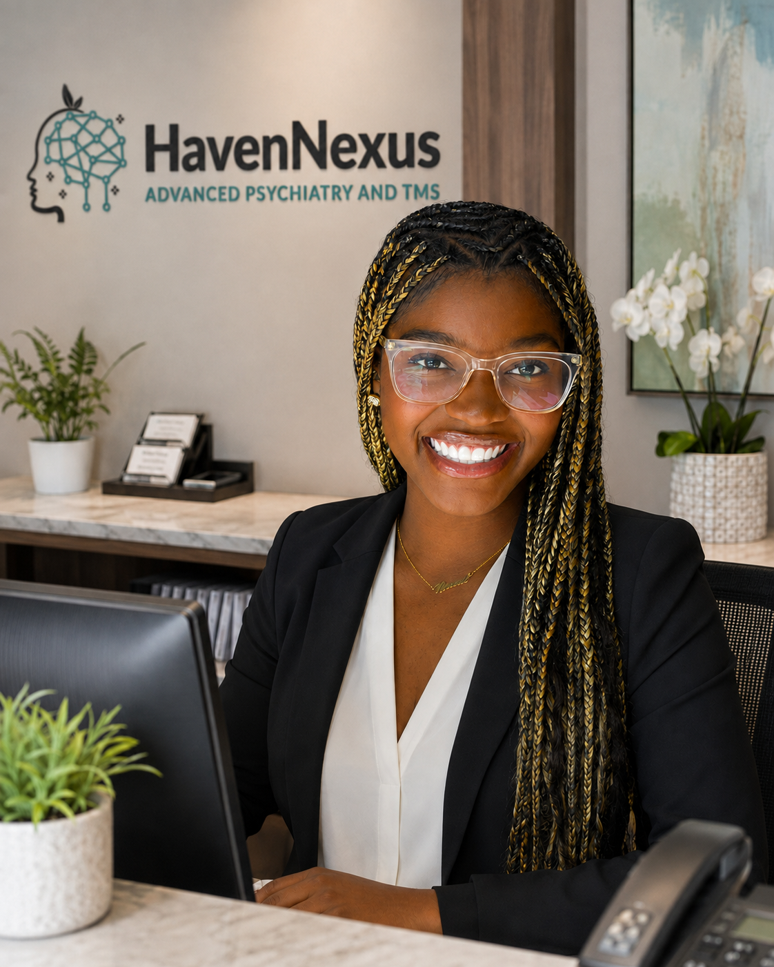 Naomi Jailyn, Front Desk Receptionist at HavenNexus