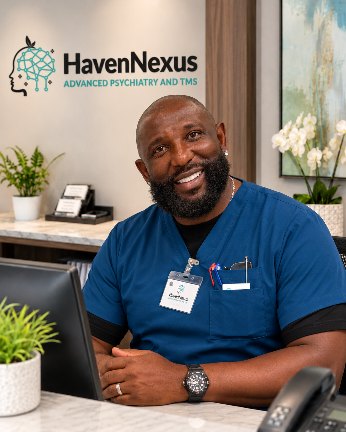 Willie Williams Jr., Front Desk and Certified TMS Technician at HavenNexus