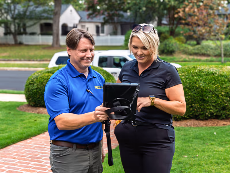 pest pro discussing termite warranty