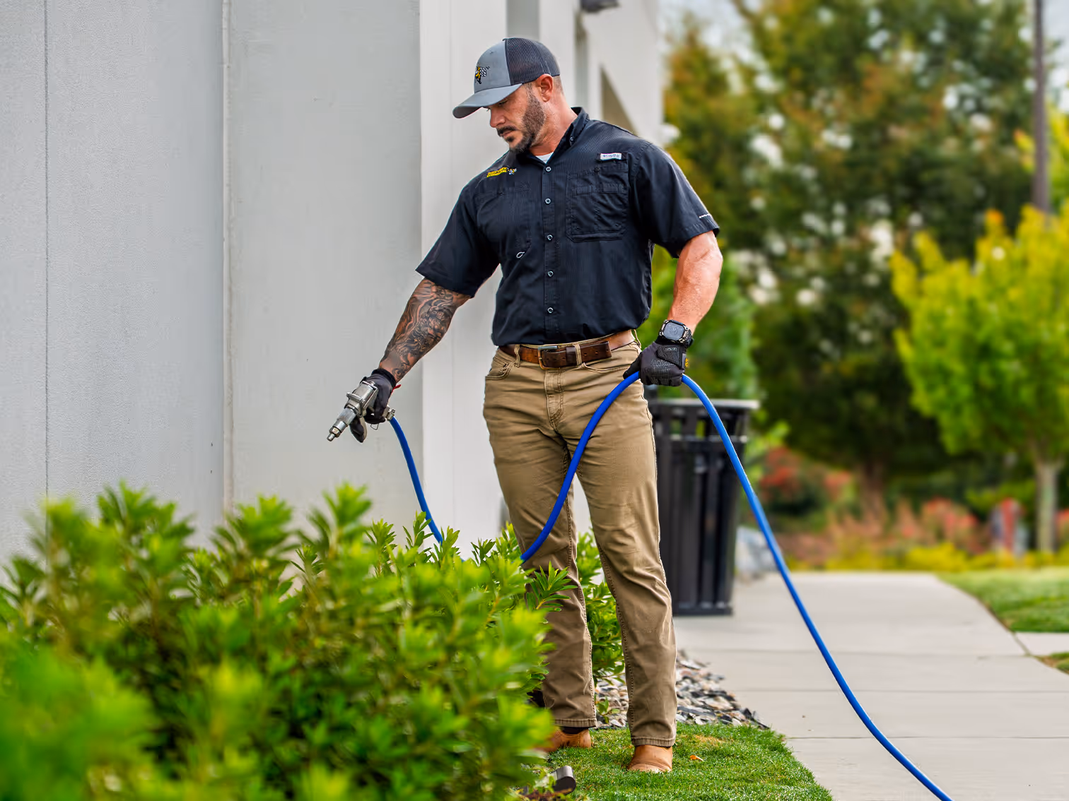 exterior pest treatment at hotel