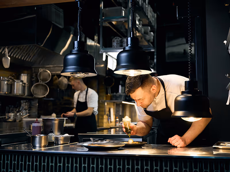 chef in restaurant kitchen