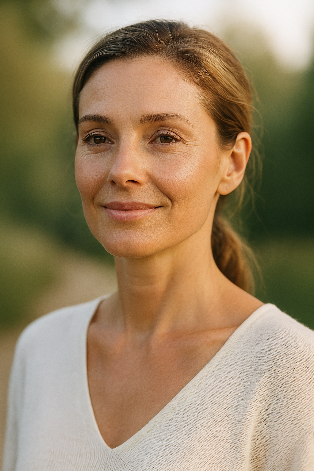 Confident woman enjoying natural aesthetic results at a medspa in Old Lyme CT, representing wellness, rejuvenation, and subtle cosmetic enhancements.