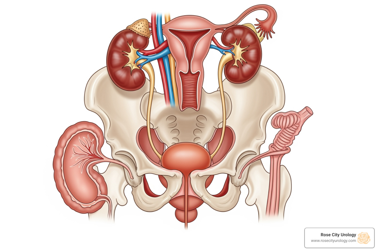 Female urinary system diagram - Bladder control for women