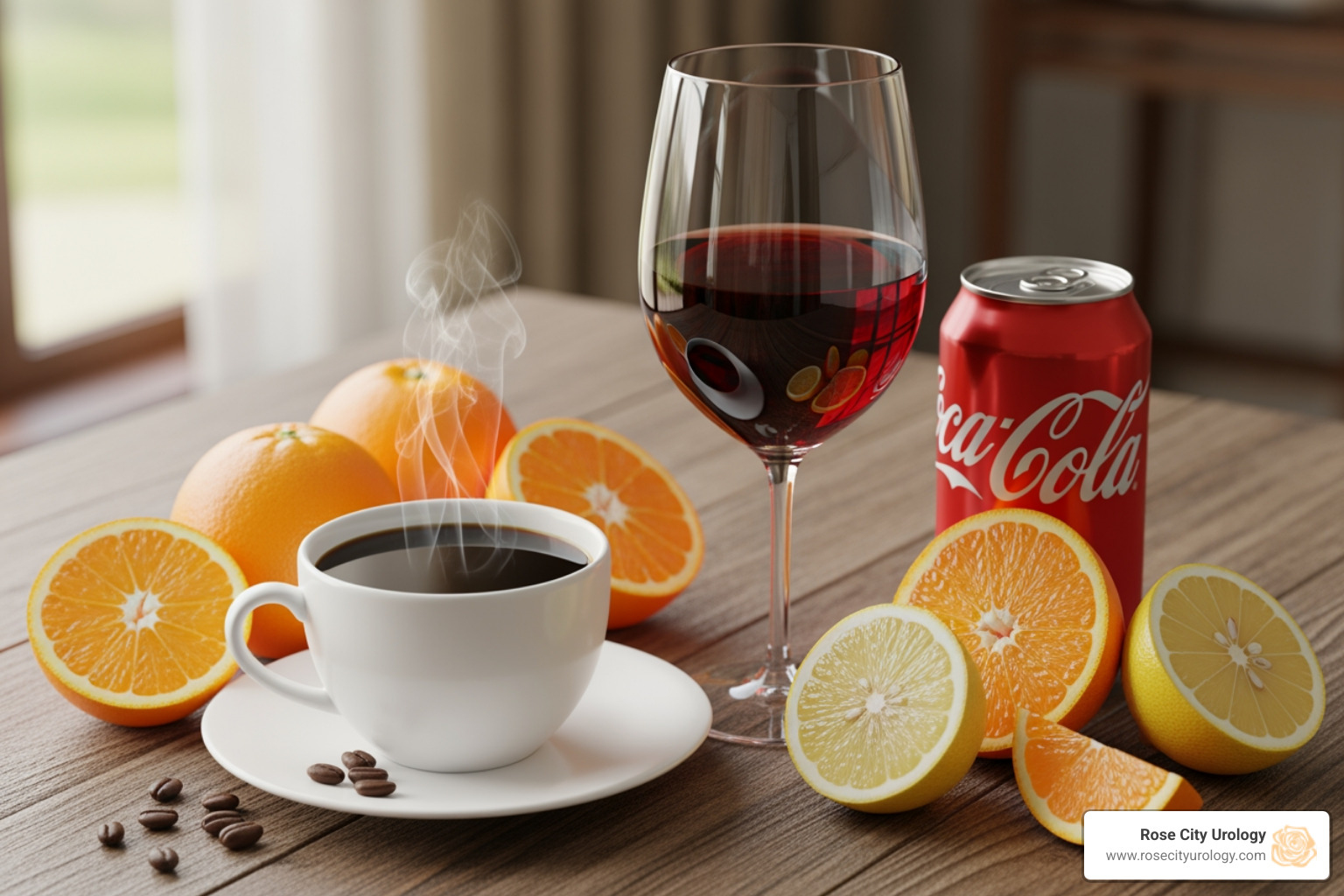 Bladder irritants like coffee, alcohol, citrus, and soda - Bladder control for women