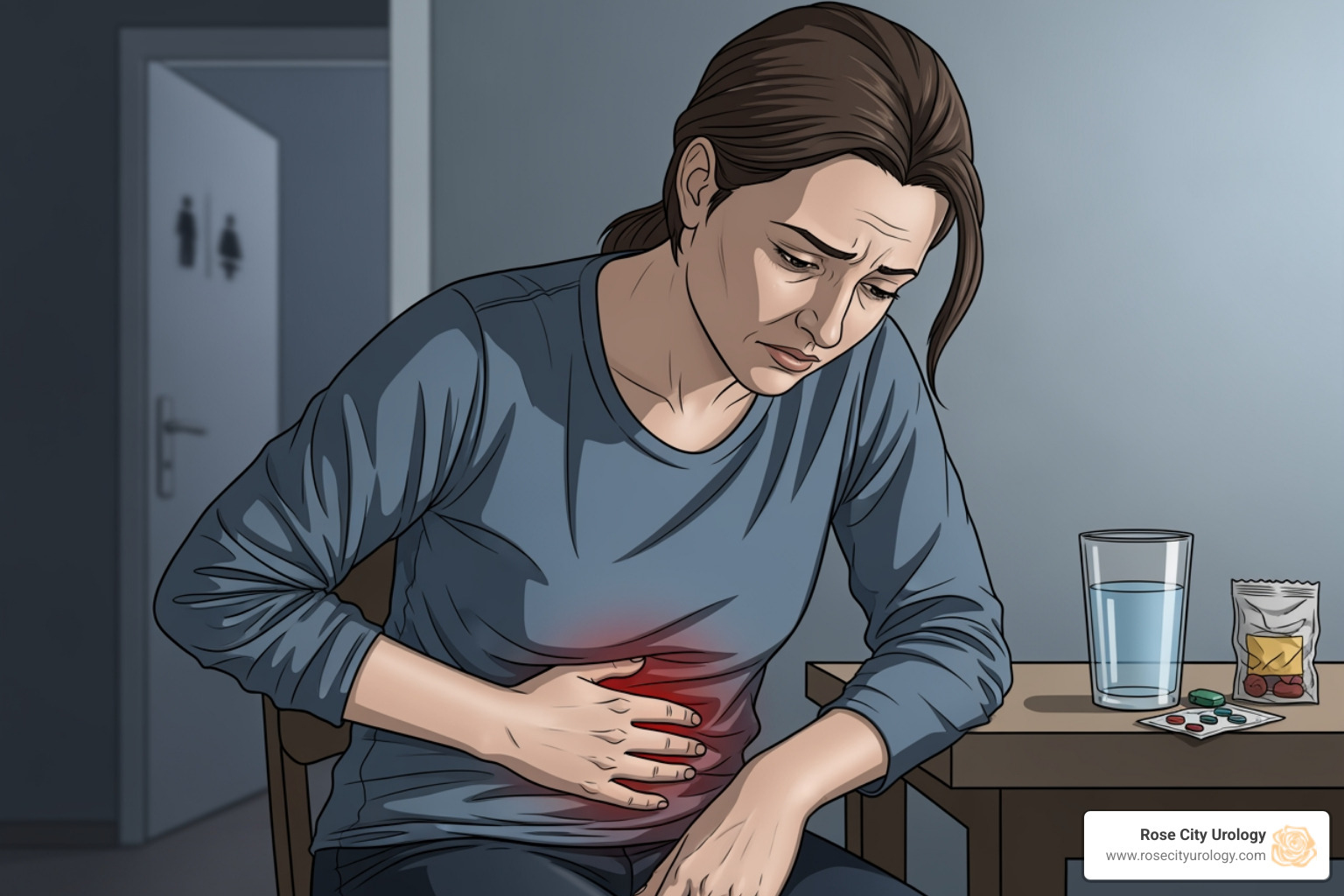 illustrating common symptoms of BPS - Bladder pain syndrome
