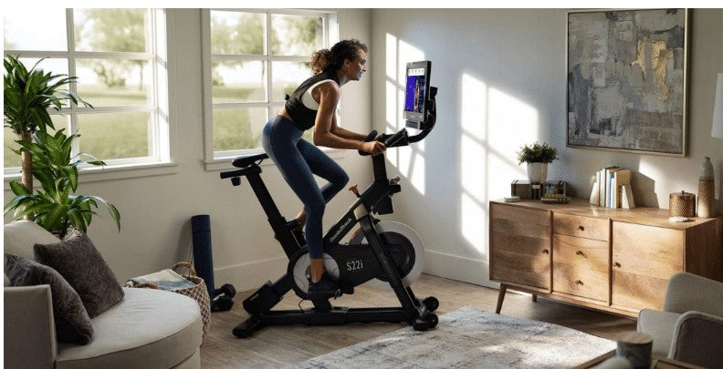 woman riding a bike