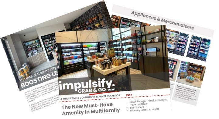 Download the Impulsify Multifamily Retail Playbook (PDF) — monthly revenue and revenue-per-occupied-unit benchmarks