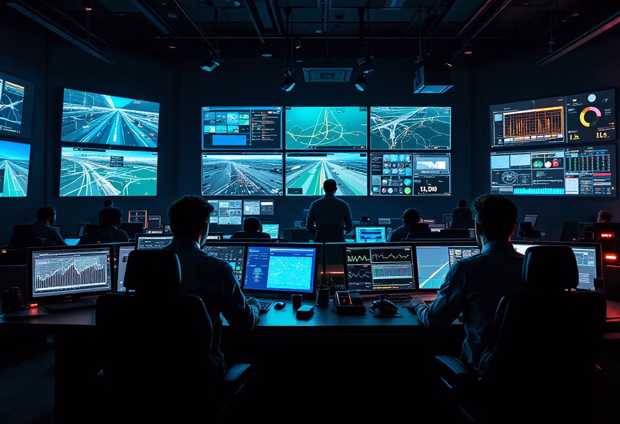 image of a traffic control center (for a mobility and transportation)