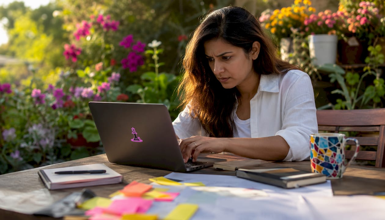 Founder reviewing overloaded homepage design