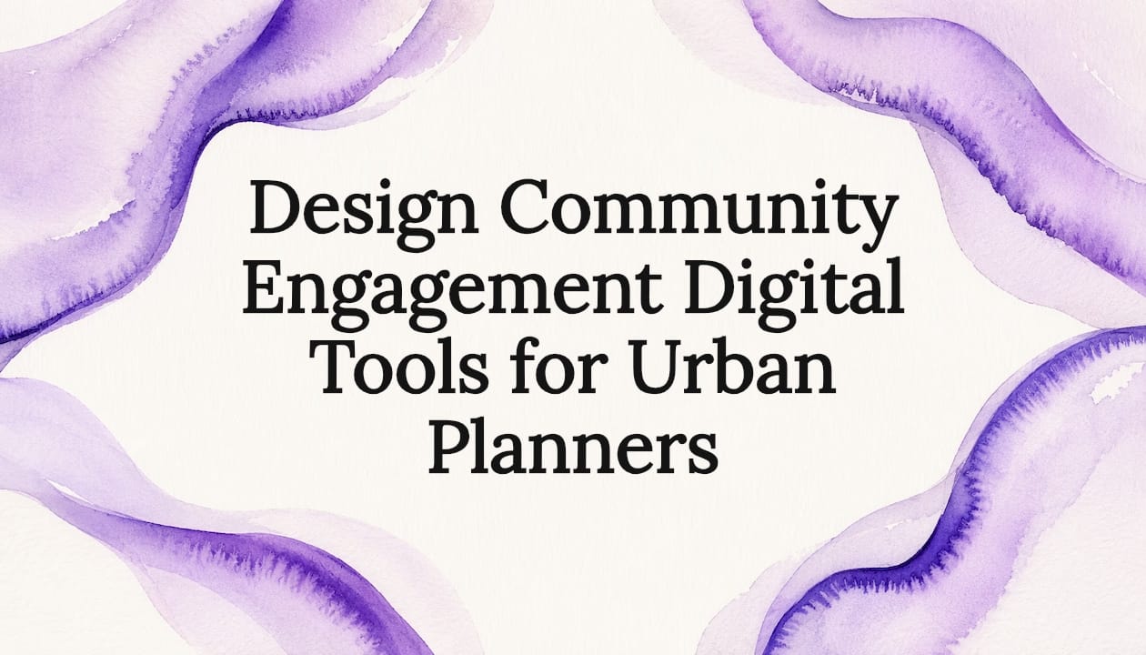 Design Community Engagement Digital Tools for Urban Planners