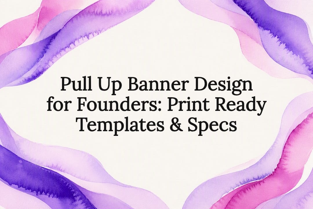 Pull Up Banner Design for Founders: Print Ready Templates & Specs